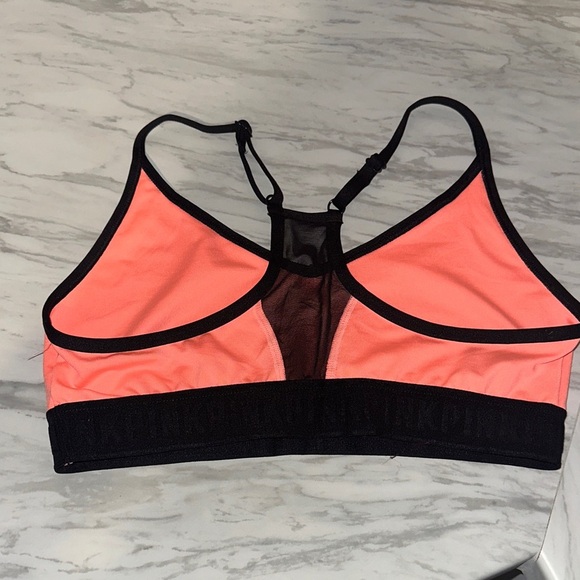 PINK Victoria's Secret Dual Sports Bra Set - Peach and Heather Gray - Picture 2 of 5